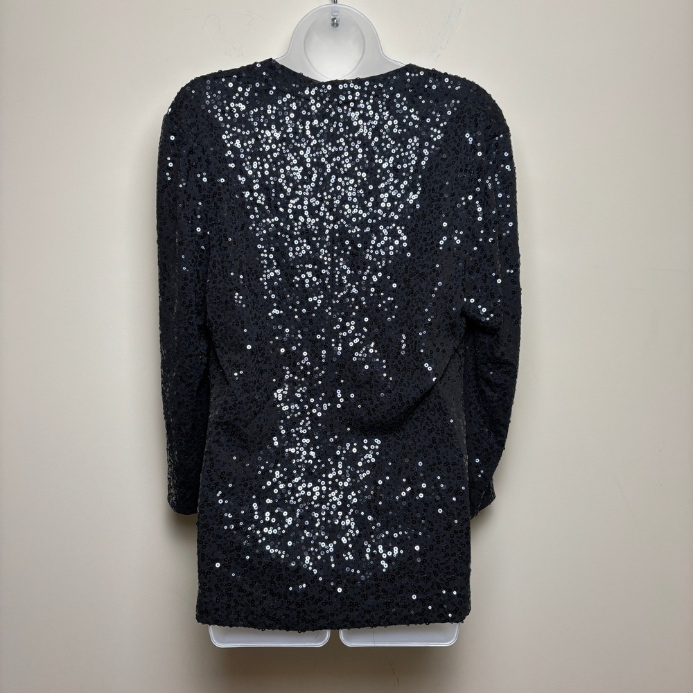 Lafayette 148 Silk Sequin 2 Piece Set Square Neck Open Cardigan Top Womens XL - Picture 5 of 9